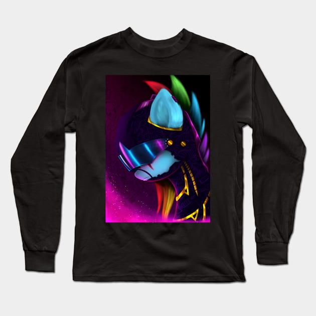 Rainbow Dash Synthwave Long Sleeve T-Shirt by Darksly